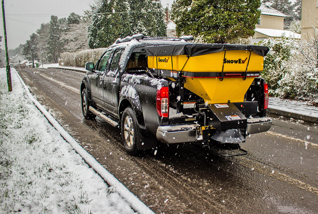 Snowex mounted salt spreader